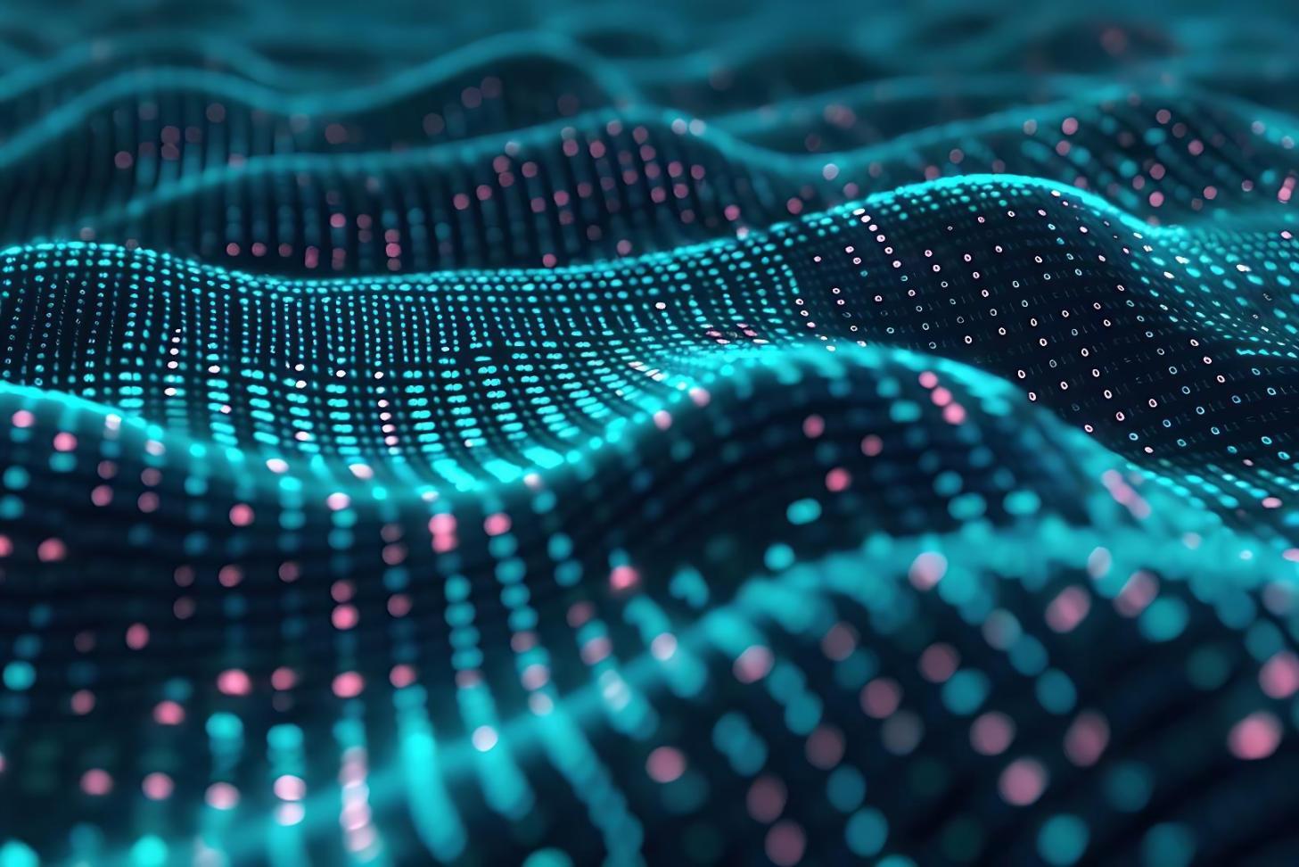 Aula di formazione moderna con partecipanti che lavorano su laptop